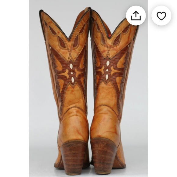 ❌SOLD❌Vintage miss Capezio butterfly cowboy boots - Picture 3 of 14